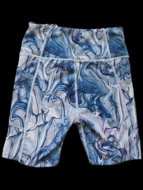 Victoria's Secret Blue and White Marble Bike Shorts